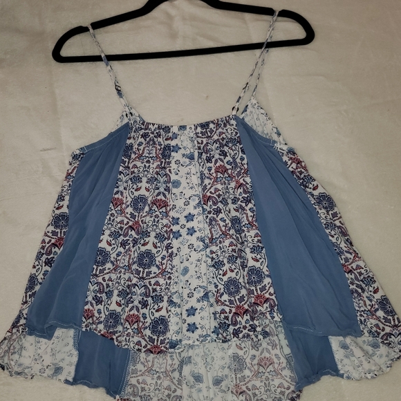 Garage Blue and White Patterned Tank Top Medium - Picture 3 of 3